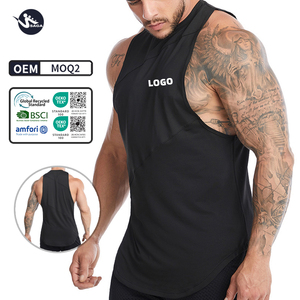 Nueva promoción, venta al por mayor, logotipo personalizado, tamaño y color OEM, <span class=keywords><strong>Camiseta</strong></span> deportiva de secado rápido, <span class=keywords><strong>camiseta</strong></span> <span class=keywords><strong>sin</strong></span> <span class=keywords><strong>mangas</strong></span> para entrenamiento, camisetas <span class=keywords><strong>sin</strong></span> <span class=keywords><strong>mangas</strong></span> para gimnasio para hombre - Product Image 1