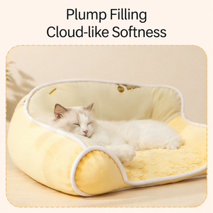 Vente en gros de canapé-lit pour animaux de compagnie en forme d'ours mignon, lit pour chat chaud toutes saisons, nid douillet en peluche pour chien, tapis de couchage pour chats et petits chiens - Product Image 2