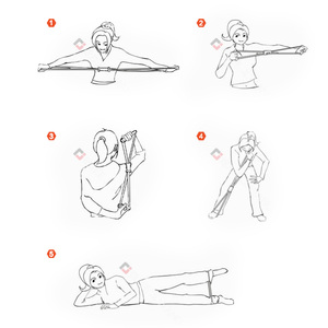 Dụng Cụ Giãn Nở Ngực Pilates Chống Trượt 8 Hình Dây Tập Thể Dục Kháng Lực Bằng Cao Su Kéo Lên - Product Image 6