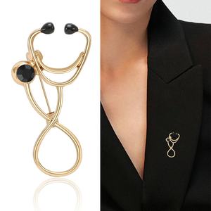 Broche de Estetoscopio con Pedrería para Médicos, Enfermeras, Hombres, Mujeres y Niños, para Bodas, Fiestas y Regalos - Product Image 2