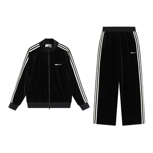 Custom Streetwear Manufacturer Trendy Sports Set American-Style Casual Stand-Collar Velvet Jacket and Pants Outfit Complete <strong>Look</strong> - Product Image 5