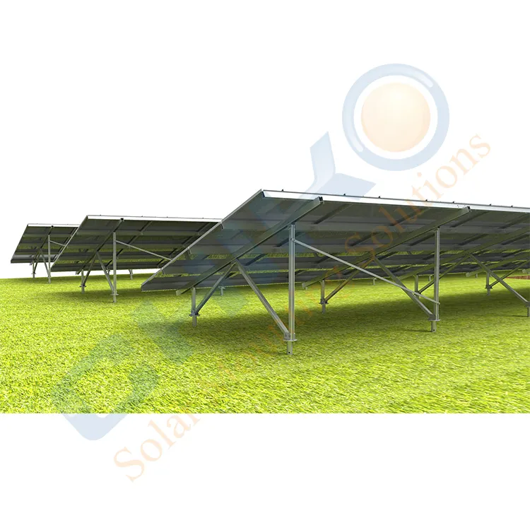 Large-Scale Solar Ground System Aluminium Pv Solar Support Solar Ground Mounting Structure