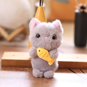 Dễ Thương Mèo Cá Sang Trọng Mặt Dây Chuyền Búp Bê <span class=keywords><strong>Keychain</strong></span> Phim Hoạt Hình Mềm Fluffy Mèo Con Mèo Con Peluche Thú Nhồi Bông Đồ Chơi Túi Quyến Rũ Búp Bê Phụ Kiện - Product Image 4