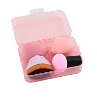 55 pinceau de fond de teint magique et ensemble d'éponge de maquillage tête de champignon humide et sec oeuf éponge de beauté avec boîte de rangement