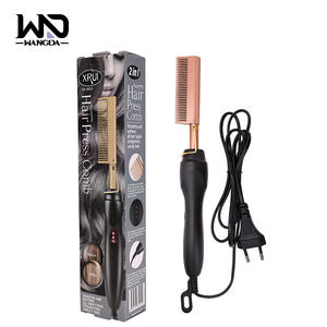 Peine <span class=keywords><strong>El</strong></span>éctrico Portátil para Alisar <span class=keywords><strong>el</strong></span> Cabello, <span class=keywords><strong>Cepillo</strong></span> Multifuncional Antiescaldaduras, Peine Calefactor para Barba, Plancha para Rizar - Product Image 2