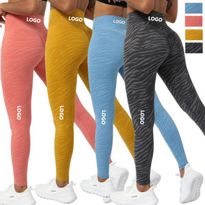 Pantalon de yoga à séchage rapide pour sport, legging avec logo personnalisé, pantalon de yoga taille haute pour fitness et gym pour femmes vente en gros - Product Image 2