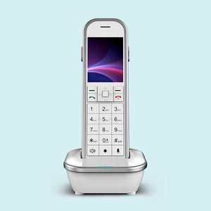 Teléfono inalámbrico digital con ranura para tarjeta SIM 4G Volte Pantalla a color de 2,4 pulgadas Asiento de carga Teléfono de escritorio básico de mano - Product Image 1