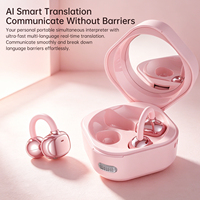 Écouteurs intra-auriculaires YXG-80 sans fil avec traduction IA intelligente, son stéréo et miroir de maquillage, 200 mAh