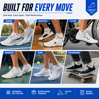 Chaussettes de sport pour hommes très vendues, respirantes, avec semelle en tissu éponge, en coton, design personnalisé, chaussettes de course à pied courtes