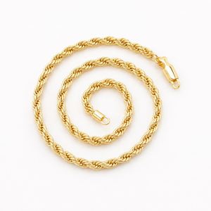 Wholesale Brass Non-Tarnish Waterproof 14K 18K Gold Plated Link <b>Chain</b> 2.5mm 5mm 8mm Thick Rope Necklace for Men - Product Image 5