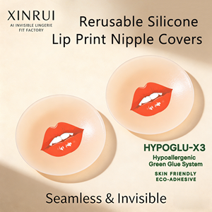 XINRUI Couvre-mamelons en silicone de qualité médicale, imperméables, invisibles, réutilisables, doux, lavables, en forme de pétales - Product Image 1