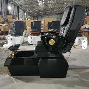 Fauteuils de massage et de pédicure professionnels Wss QM, fabrication directe, cuir noir, base en fibre de verre, lit de soin du visage et fauteuil de pédicure - Product Image 2