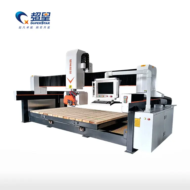 2024 chất lượng tốt bốn-trục đá cầu Granite Saw cắt đá cẩm thạch máy CNC