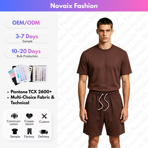 Pantaloncini da corsa da uomo Juven 2024 all'ingrosso, 100% cotone, a vita media, larghi, con coulisse, tinta unita, al ginocchio, casual, stile High Street - Product Image 2