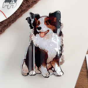 RTS-3 Nouvelle Grande Pince à Cheveux Mignonne pour Chien (Samoyède, Corgi, Border Collie) – Pinces à Cheveux Personnalisées pour Queue de Cheval, Accessoires Capillaires Type Requin - Product Image 3