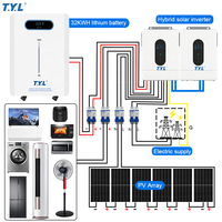 Kit solaire complet 24 kW avec panneaux solaires de niveau 1, onduleur intégré pour hôtel, complexe hôtelier, maison d'hôtes, système d'alimentation solaire hors réseau