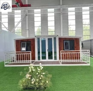 Maison conteneur à double aile à haute utilisation de l'espace, structure en acier, villa extensible, <span class=keywords><strong>location</strong></span> de vacances - Product Image 3