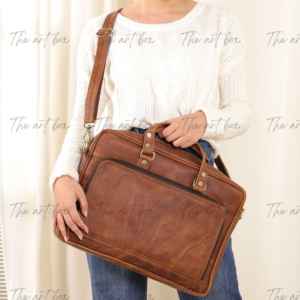 Bolsos para Portátil de Cuero de Búfalo 100% Genuino, Diseño Retro, Maletín Vintage de Cuero, Bolsa de Mensajero, Maletines de Cuero OEM - Product Image 6