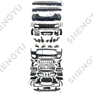 ชุดแต่งรอบคันสำหรับรถเบนซ์ C-Class W206 ปี 22-23  แบบ C63 AMG  ประกอบด้วยกันชนพร้อมกระจังหน้าและลิ้นกันชนหลัง - Product Image 1
