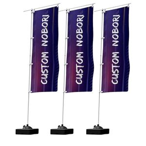 ป้ายโฆษณาอาหารแบบธงแขวนเสาพร้อมโครงอะลูมิเนียม ดีไซน์กันน้ำ - Product Image 1