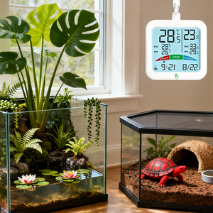 Termo-Igrometro <span class=keywords><strong>Digitale</strong></span> con Funzione di Allarme Orologio da Parete in Plastica con Monitoraggio di Umidità e Temperatura - Product Image 3