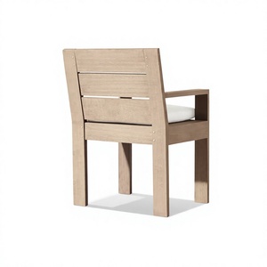 <b>Teak</b> Wood Outdoor Dining Armchair Precision Joinery Slatted Garden <b>Chair</b> for Luxury Deck and Patio Projects - Product Image 4
