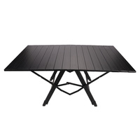 Nouvelle table pliante en alliage d'aluminium noir, durable, légère et portable, pour œufs roulés et omelettes, équipement de camping et d'extérieur, table de nuit pour stand