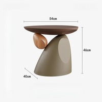 Table console d'appoint de style Wabi-Sabi, luxe léger, artisanale, table basse en résine équilibrée porte-bonheur pour salon, hôtel, maison