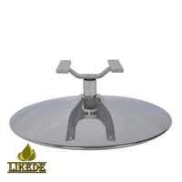 Base de chaise pivotante en métal robuste, piédestal rond en acier inoxydable avec support de montage en aluminium pour usage commercial en extérieur
