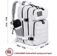 Sac à dos tactique de style national 20-36L découpé au laser avec compartiment pour ordinateur portable, sac Molle avec doublure en polyester pour la randonnée et le camping en extérieur