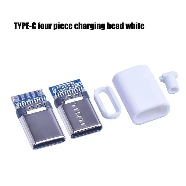 TYPE-C Male Four Piece Set CC Charging Head DIY Mobile Data Cable Accessories Interface Black/white Plug Connector Test Head