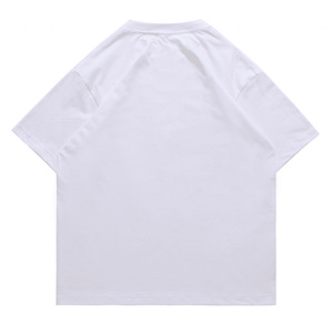 T-shirt in Cotone Pettinato Puro 260g, Senza Cuciture, Collo a O, Vestibilità Rilassata, Design con Spalle Scese, Lavorazione Tubolare, Senza Cuciture Laterali, Maniche Corte - Product Image 4