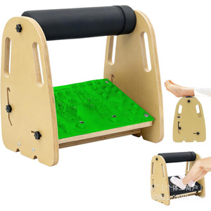 Wooden adjustable footrest massage <b>mat</b> for office and home use, stretching <b>board</b>, calf relaxer - Product Image 2