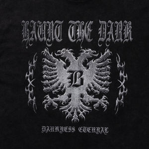 Camiseta de manga corta oversize para hombre con logo personalizado, gráfico de águila de doble cabeza vintage, con tachuelas, estilo streetwear oscuro y efecto desgastado. - Product Image 3