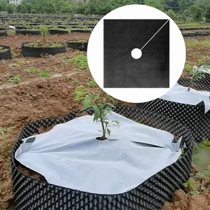 1,6 m x 1,6 m weiß schwarz Bodenüberzug Kontrolle Mulchfolie für Fruchtbaum hohe Qualität Unkrautmatte Stoff Anti-Gras und Unkrautstoff