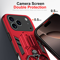 2 in 1 Kunststoff TPU Handy hüllen für ZTE Blade A36 A56 A76 4G 5G Fingerring Barcket Kicks tand Telefon Rückseite