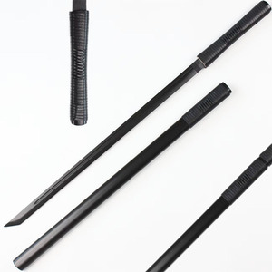 Katana d'entraînement en bois non affûté de 104 cm, <span class=keywords><strong>Bokken</strong></span> <span class=keywords><strong>japonais</strong></span> avec fourreau noir pour la pratique des arts martiaux Iaido - Product Image 2