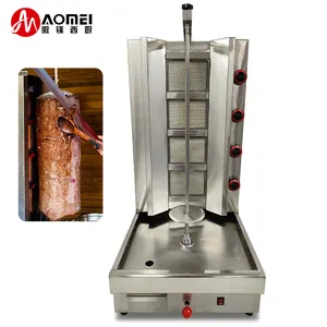 4Burner gas gà shawarma máy để bán