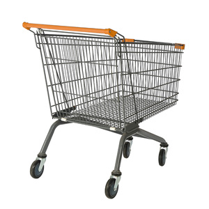 Caractéristique se pliante d'achats de supermarché de chariot à roulement d'épicerie à quatre roues - Product Image 4