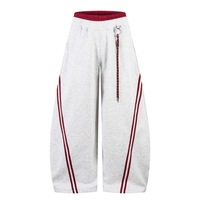 Pantalon court ample style américain pour homme, marque de mode Vibe, sportif, décontracté, avec bande décorative et taille élastique