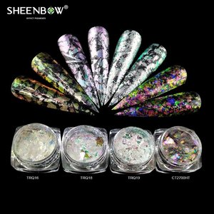 Sheenbow – vernis à ongles de qualité cosmétique, couleur argent changeante, vente en gros, pigment caméléon, multi-chrome, paillettes bleu chromé - Product Image 2