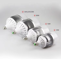 Ampoules LED en aluminium E27/E40 haute luminosité 50W, sans scintillement, CRI élevé 80, durée de vie de 30 000 heures