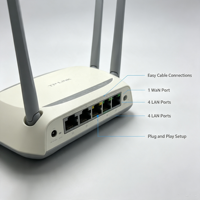 Router Inalámbrico TP-Link TL-WR842N, Directo de Fábrica, OEM, 300Mbps, 2.4G, RJ45, Señal Estable, Alta Ganancia, Antena Dual, Banda Ancha