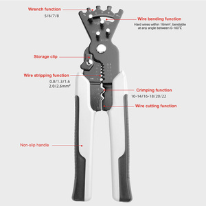 Multi Electrician Pliers, 5-in-1 <b>Wire</b> Bending <b>Stripper</b>&28-in-1 Multi <b>Wire</b> Stripping Crimping Cutting <b>Electrical</b> Wiring Repair - Product Image 2
