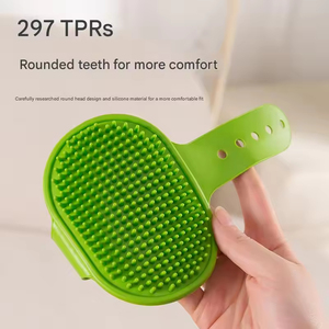 Gant de massage en silicone pour animaux de compagnie, brosse de bain, peigne de démêlage pour chiens et chats, dispositif multifonctionnel pour gratter les démangeaisons des pattes - Product Image 2