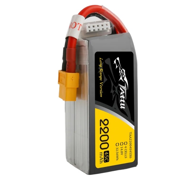 ACE Tattu 2200mah 4S 45C Lipo Battery for FPV Drone and Fpv Airplane in Stock