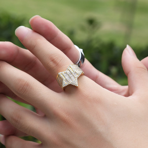 Anillo <span class=keywords><strong>de</strong></span> Cinco Estrellas <span class=keywords><strong>de</strong></span> Hip Hop <span class=keywords><strong>Rock</strong></span>, Anillo <span class=keywords><strong>de</strong></span> Lujo con Circonitas para Hombre, Anillo <span class=keywords><strong>de</strong></span> Cinco Estrellas con Pedrería para Mujer, Accesorios <span class=keywords><strong>de</strong></span> Joyería para Bodas y Fiestas, Venta al por Mayor - Product Image 6