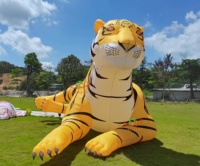 Vente chaude Géant Gonflable Tigre Modèle Dessin Animé Gonflable Mascotte Tigre Sauvage Événement Décoration Gonflable art Sculpture