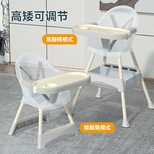 Silla Alta Multifuncional Transparente para Bebés, Silla de Alimentación Ajustable en Altura para Niños de 0 a 12 Meses - Product Image 1
