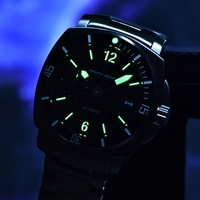 Montres automatiques mécaniques carrées uniques pour hommes PAGANI DESIGN PD-1820, saphir, acier inoxydable, étanches pour hommes